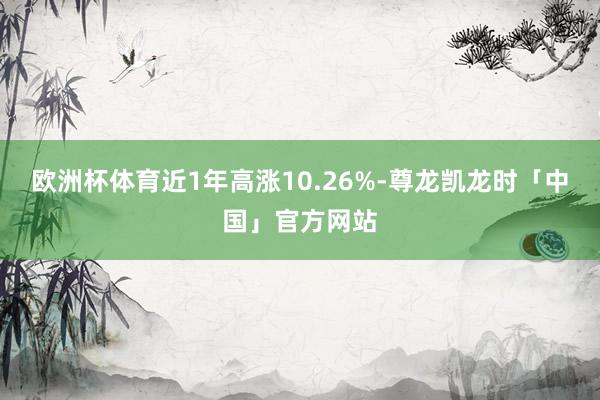 欧洲杯体育近1年高涨10.26%-尊龙凯龙时「中国」官方网站