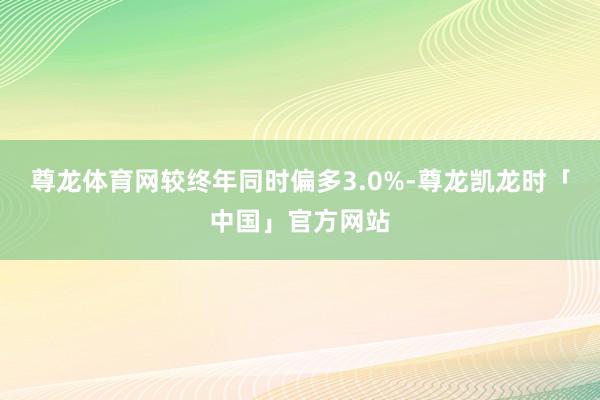 尊龙体育网较终年同时偏多3.0%-尊龙凯龙时「中国」官方网站